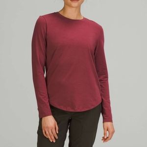 Lululemon Love Long Sleeve Shirt Mulled Wine Sz 8 Fits loose 8/10
